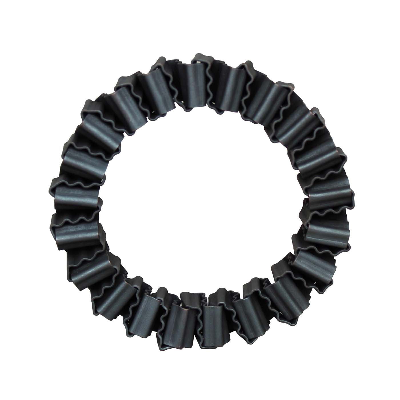 Corrugated Napkin Rings in Britannia Silver