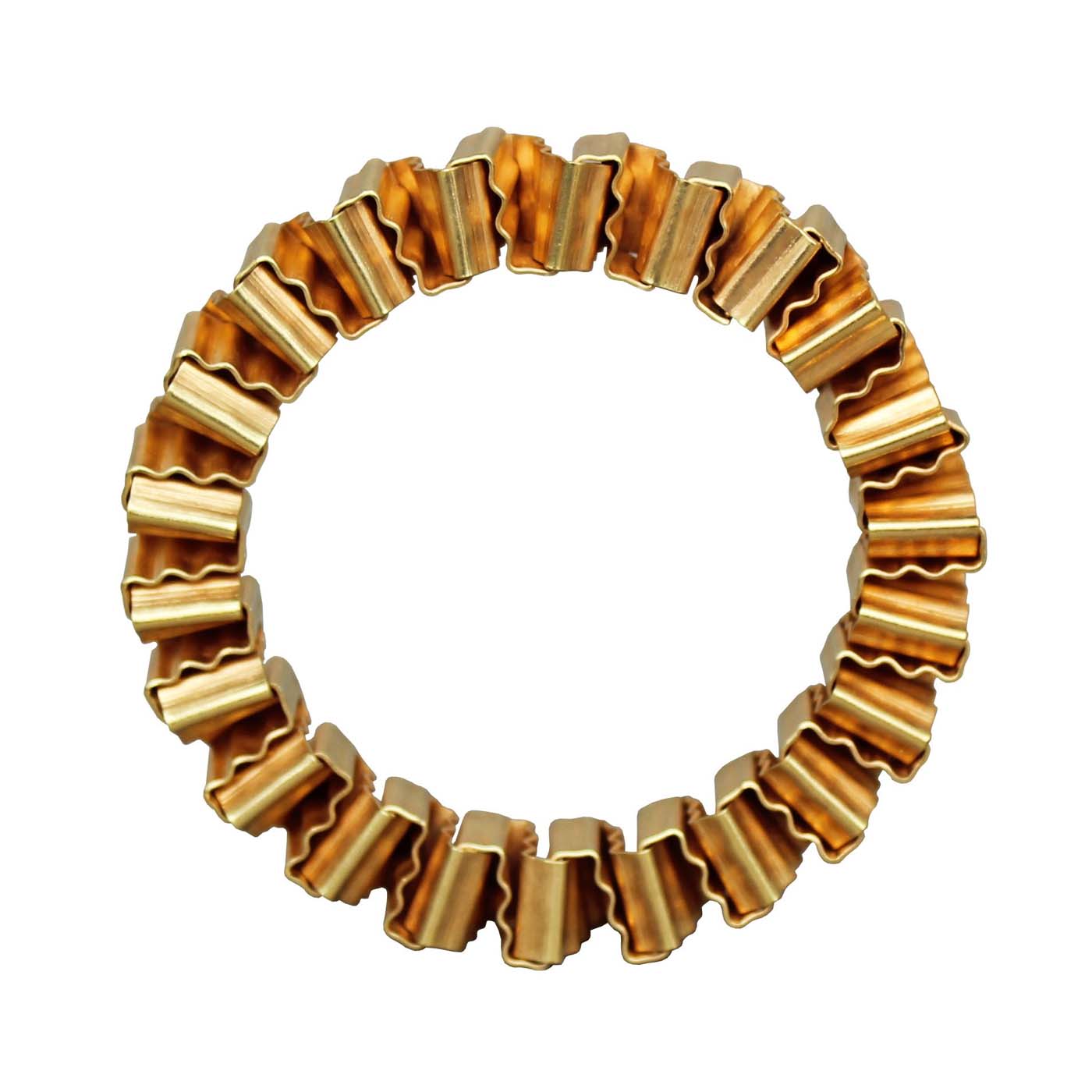 Corrugated Napkin Rings in Britannia Silver