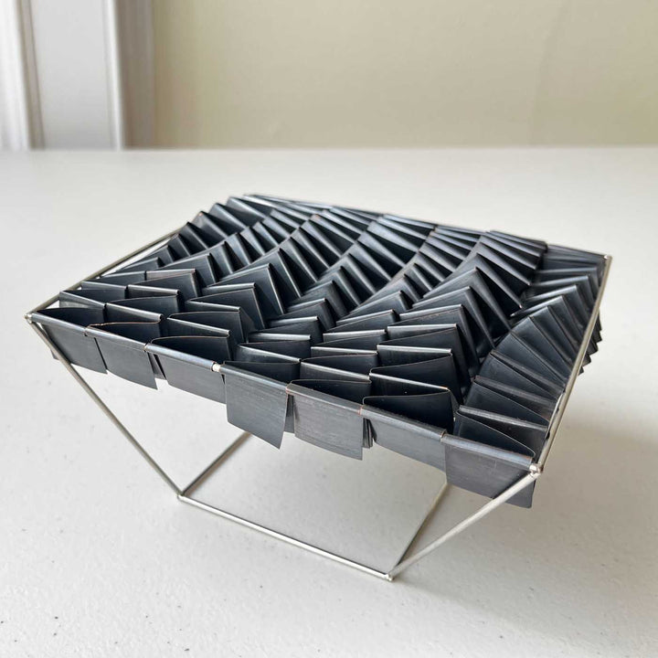 Fluid Form Constructed in Oxidised Copper and Steel
