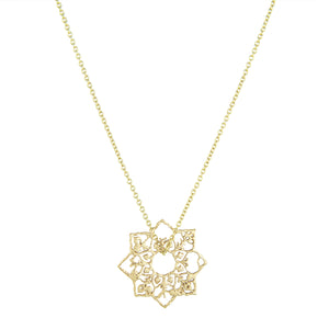 Full Bloom Pendant Necklace in 9ct Recycled Gold