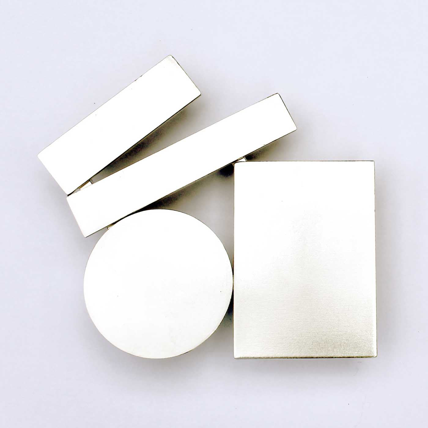 Shape Stack Brooch in Sterling Silver