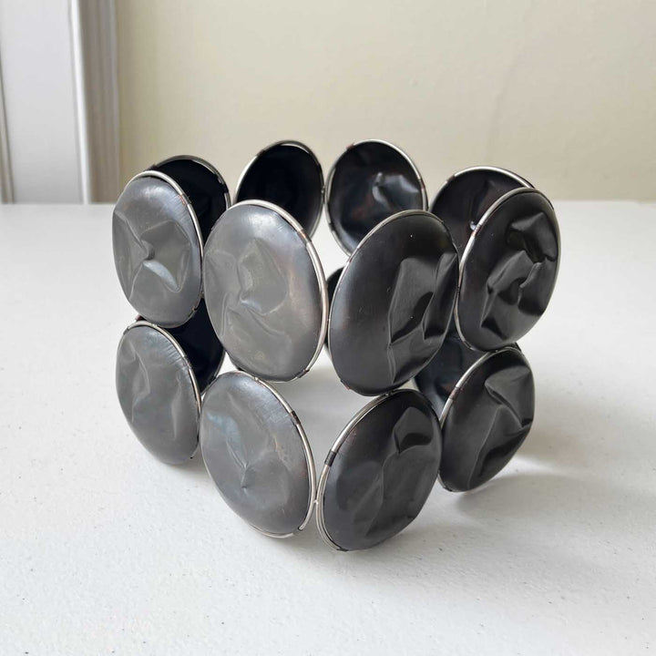 Circles Sculptural Form in Oxidised Copper & Steel