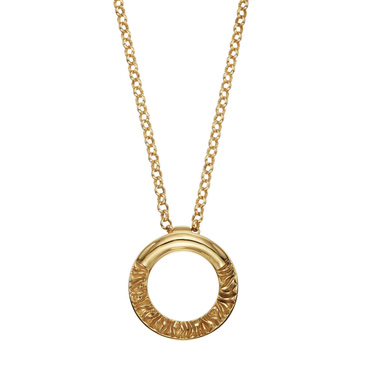 Infinity Necklace in Gold-Plated Bronze and Brass