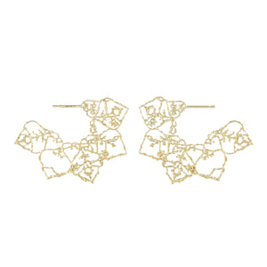 Floral Bloom 9ct Recycled Gold Hoop Earrings