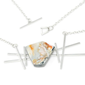 Small Legacy Necklace in Silver & Recycled Plastic