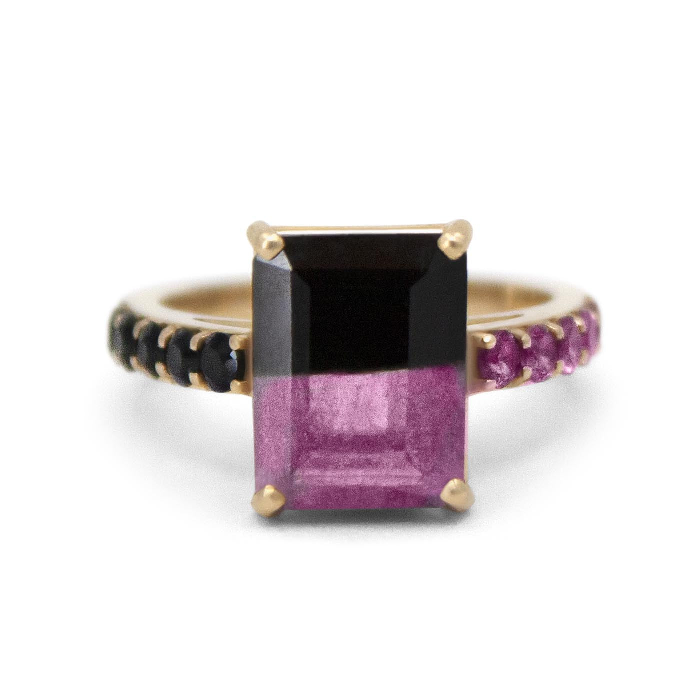 14ct Gold Watermelon Sugar Ring with Gemstones