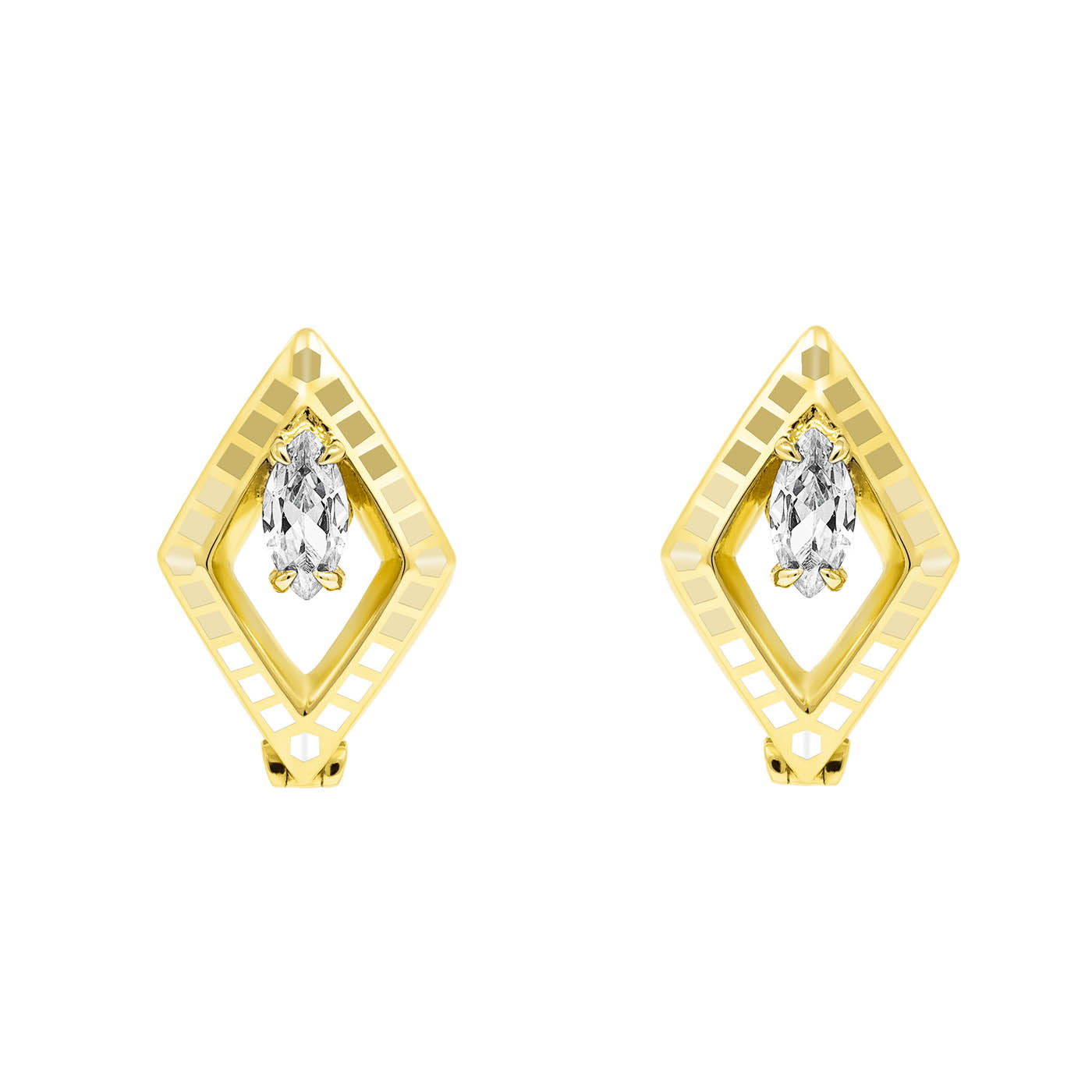 Hayden Earrings with Enamel & White Topaz