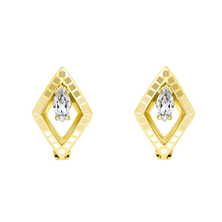 Hayden Earrings with Enamel & White Topaz