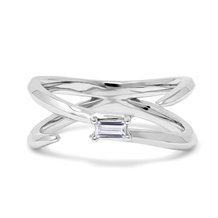 Dew Ring in Rhodium-Plated Sterling Silver