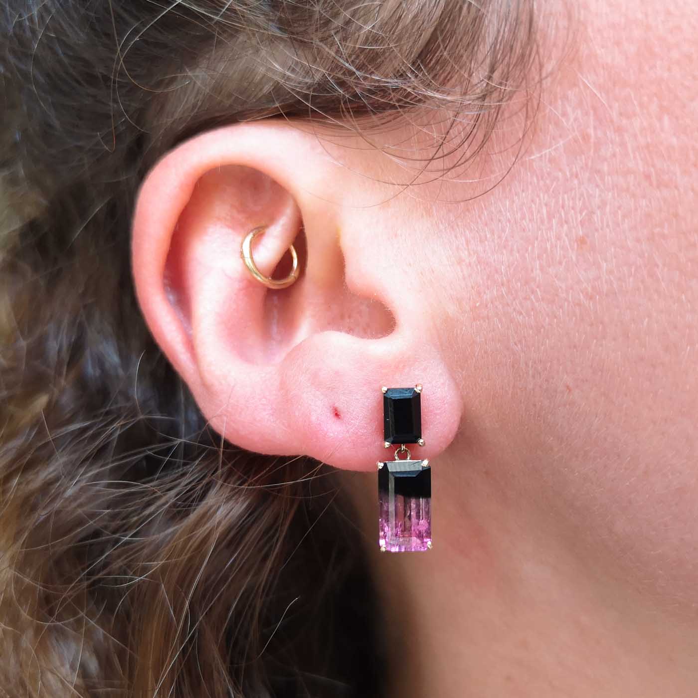 Watermelon Sugar Earrings with gemstones