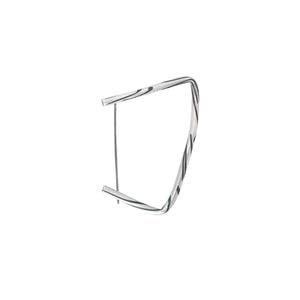Contemporary Asymmetric Statement Silver and Onyx Brooch