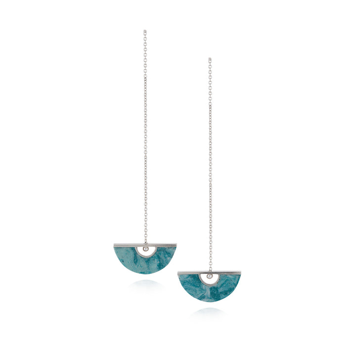 Silver and Jesmonite Earrings by Heidi Carthew
